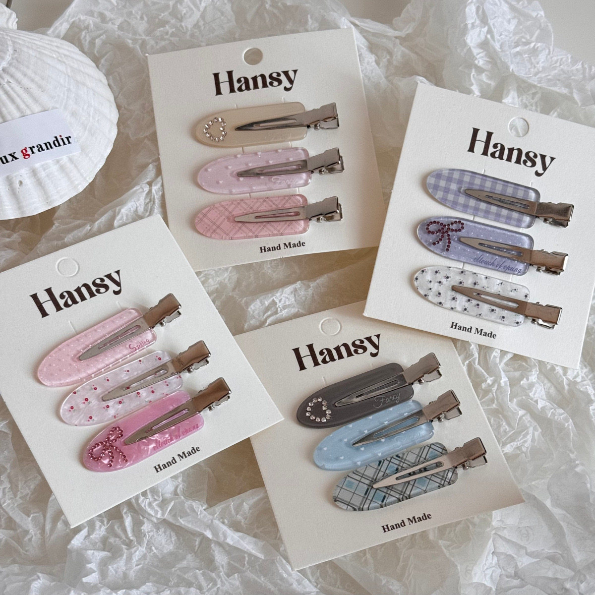 Hair Clips - Sweet Pastel Bow No Bend Hair