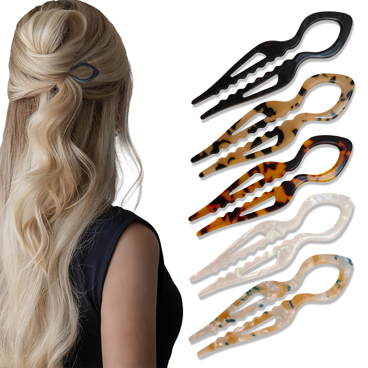 U-Shaped Hair Sticks Tortoises - Hair Bundles review and price