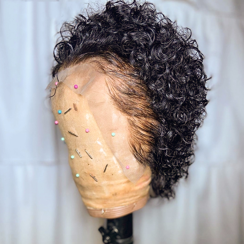 Curly Pixie Cut Wig Lace Human - Short Pixie Cut Wig Human Hair Cheap review and price
