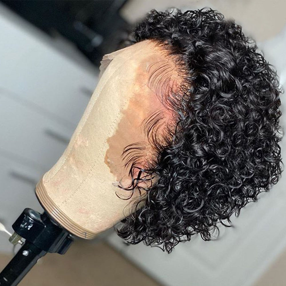 Curly Pixie Cut Wig Lace Human - Short Pixie Cut Wig Human Hair Cheap review and price