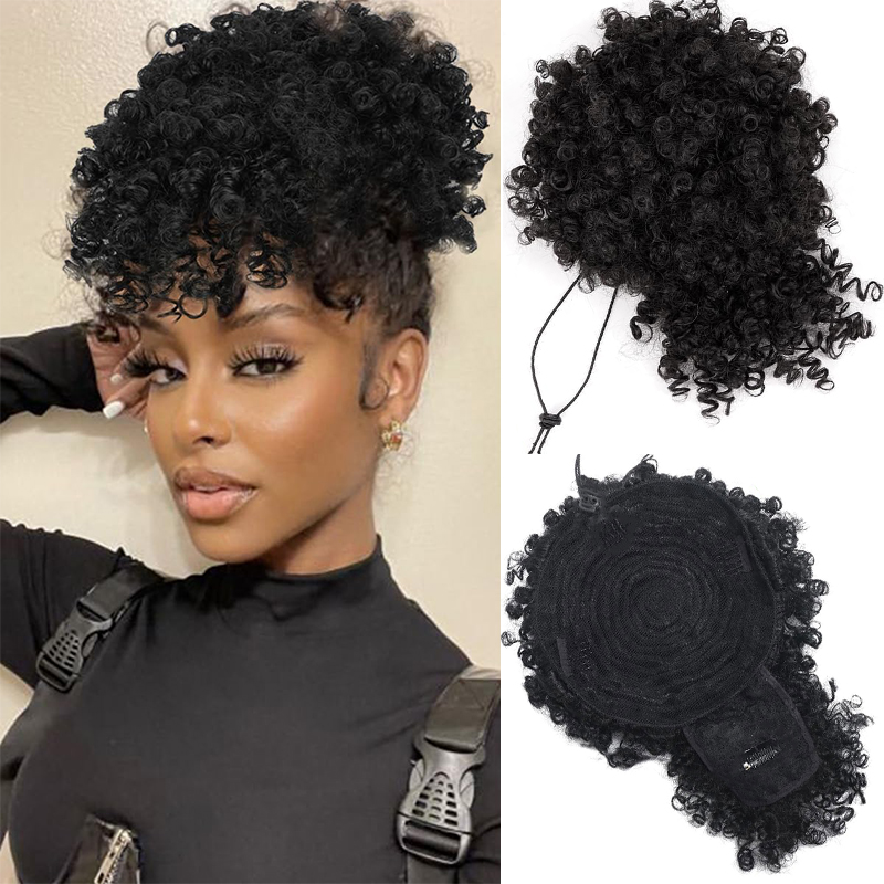 Afro Puff Kinky Curly Hair Upd - Drawstring Afro Curly Puff Ponytail review and price