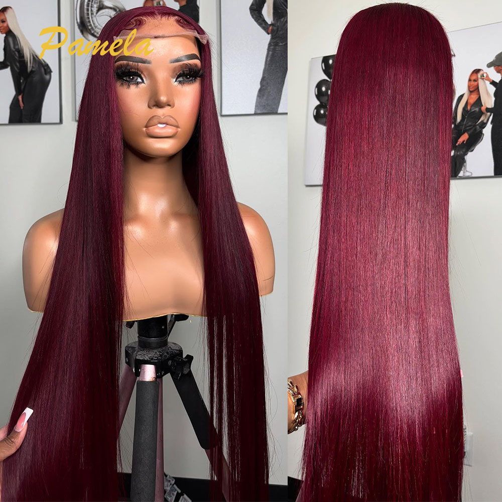 Super Double Drawn Burgundy Co - Lace Front Wigs review and price
