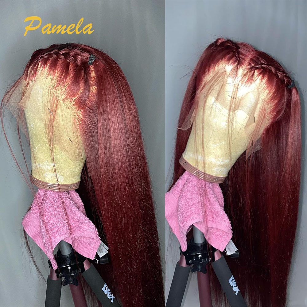 Super Double Drawn Burgundy Co - Lace Front Wigs review and price