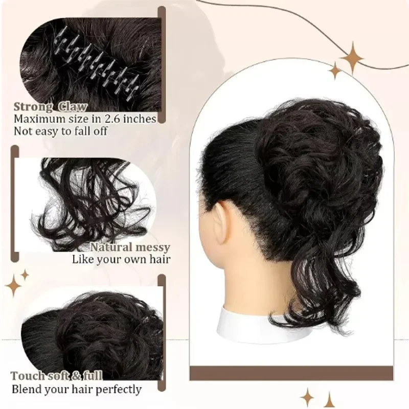 Messy Hair Bun Hair pieces for - Claw Clip Messy Bun Hair Piece review and price