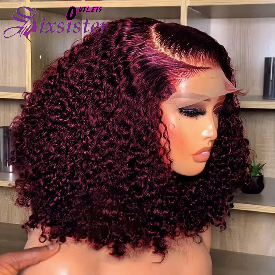 Burgundy 99J Deep Wave Short B - Glueless Wear And Go Human Hair Wig review and price