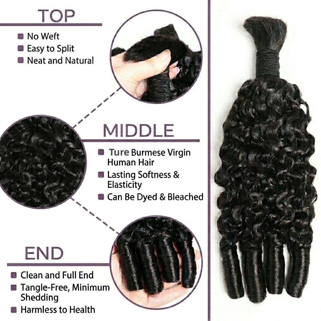 Human Braiding For Boho Braids - Water Wave Bulk Human Hair For Braiding review and price