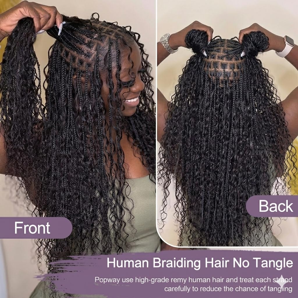Human Braiding For Boho Braids - Water Wave Bulk Human Hair For Braiding review and price
