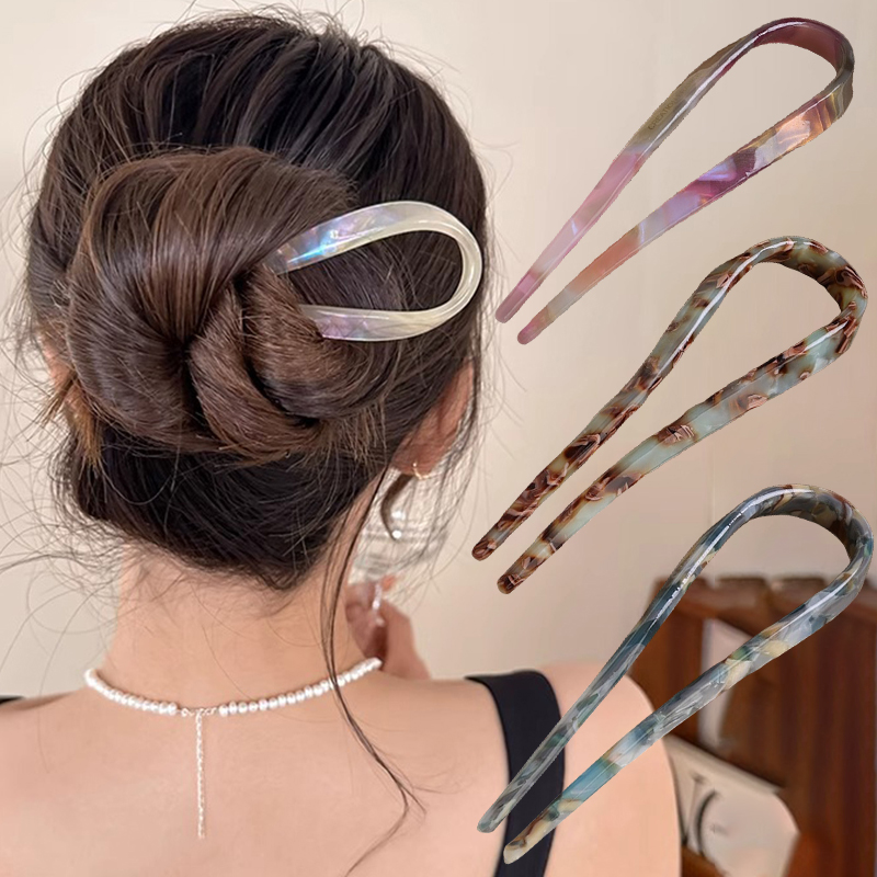 U-Shaped Hair Sticks Acetate A - Hair Bundles review and price