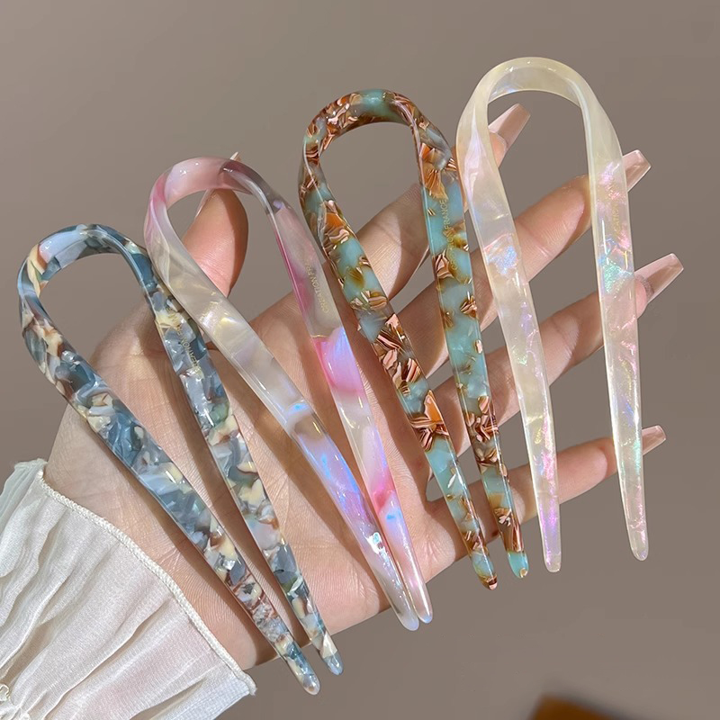 U-Shaped Hair Sticks Acetate A - Hair Bundles review and price