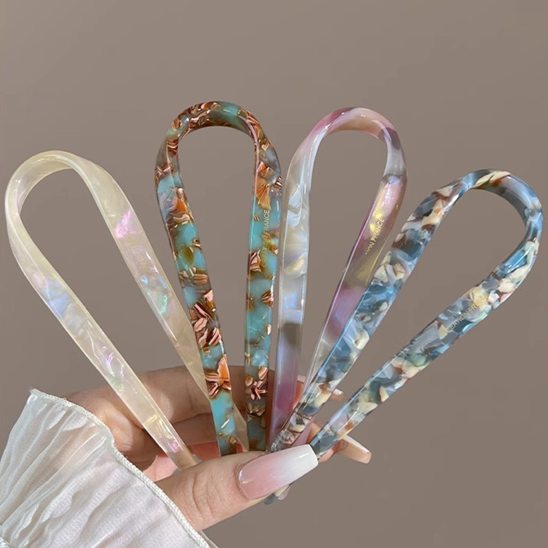 U-Shaped Hair Sticks Acetate A - Hair Bundles review and price