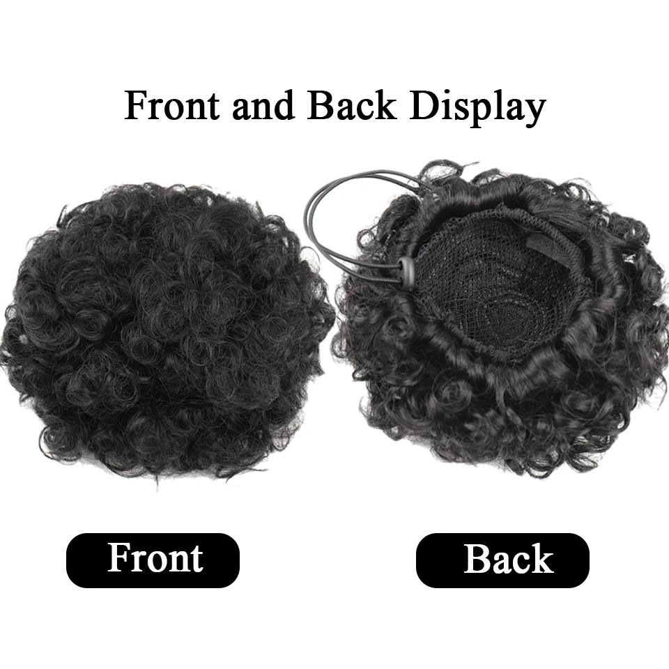 Afro Puff Drawstring Ponytail  - Seamless Clip In Hair Extensions Human Hair review and price