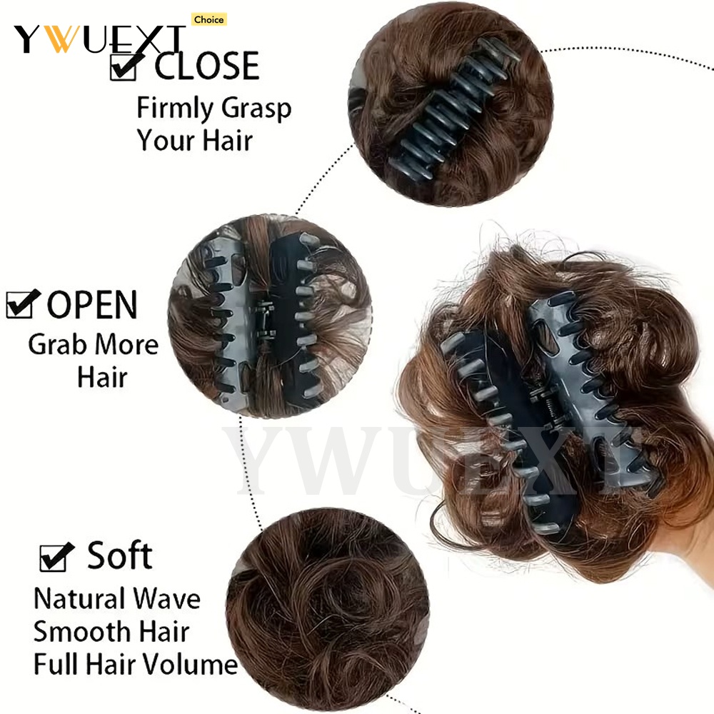 40g/pack Claw Clip in Hair Bun - Claw Clip Messy Bun Hair Piece review and price