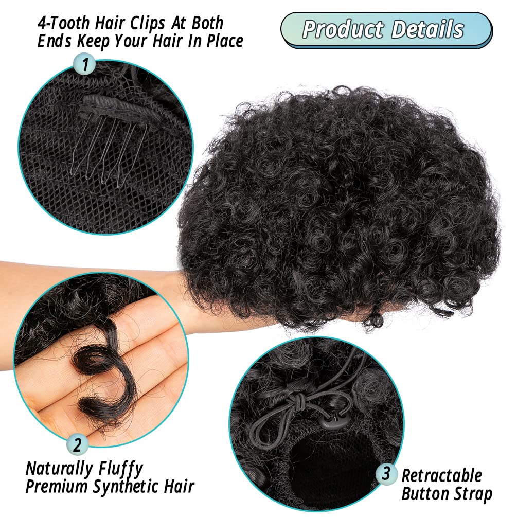 Afro Puff Drawstring Ponytail  - Drawstring Afro Curly Puff Ponytail review and price