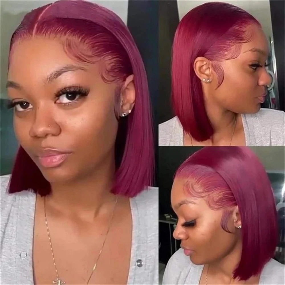 Short Bob Wig Human Hair Burgu - Pre Parted 13X4 Lace Front Bob Wig review and price