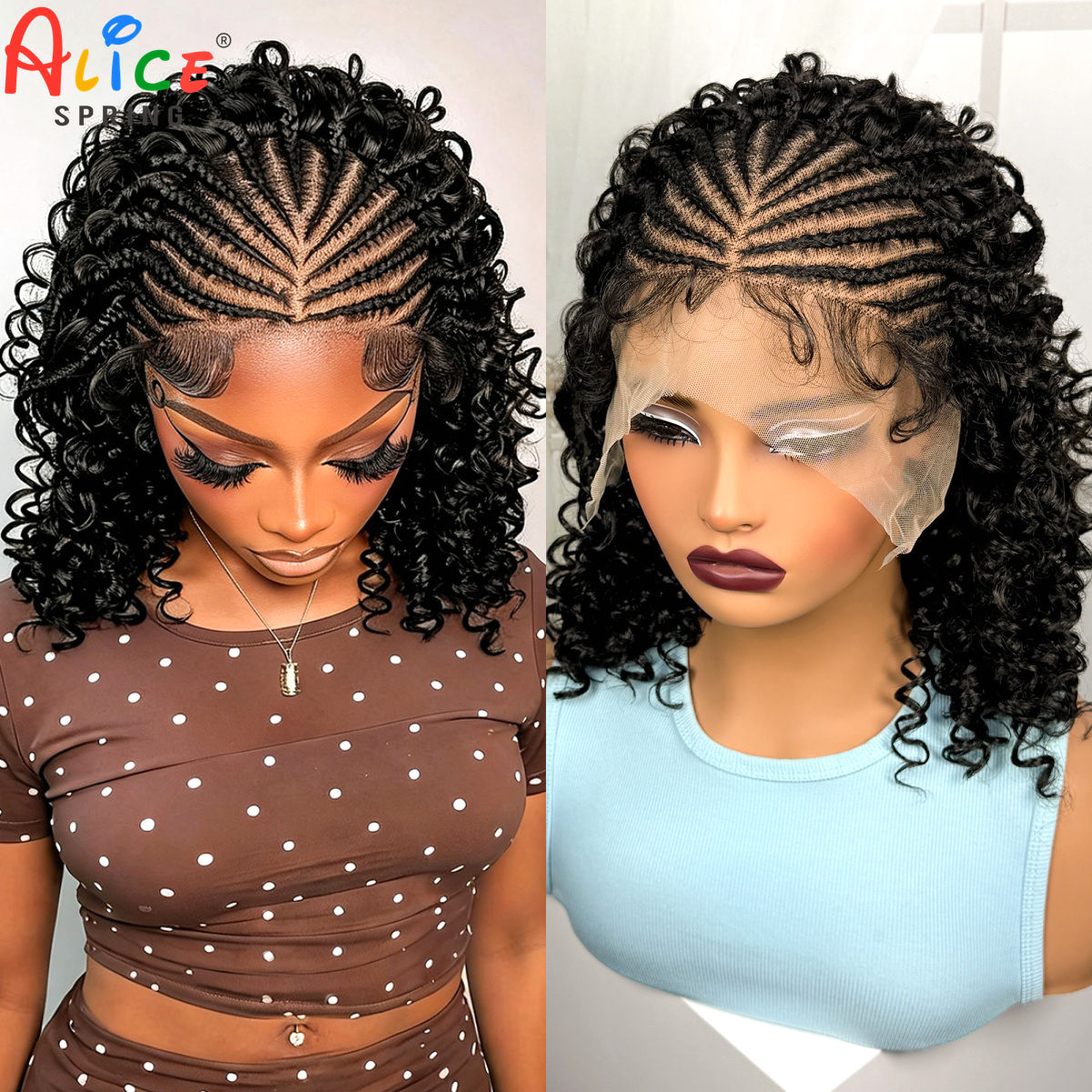 16Inch Natural Cornrow Braided - Synthetic Braided Wigs For Black Women review and price