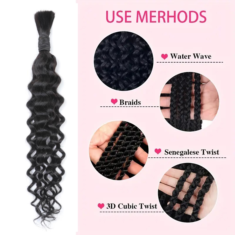 Boho Water Wave Human Hair for - Water Wave Bulk Human Hair For Braiding review and price