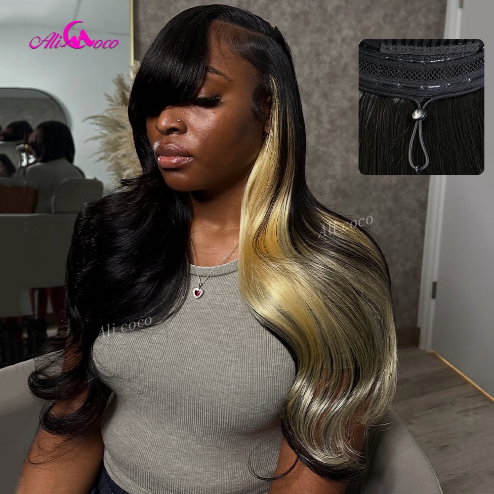 Natural Black with 613 Blonde  - 613 Blonde Body Wave Lace Front Wig review and price
