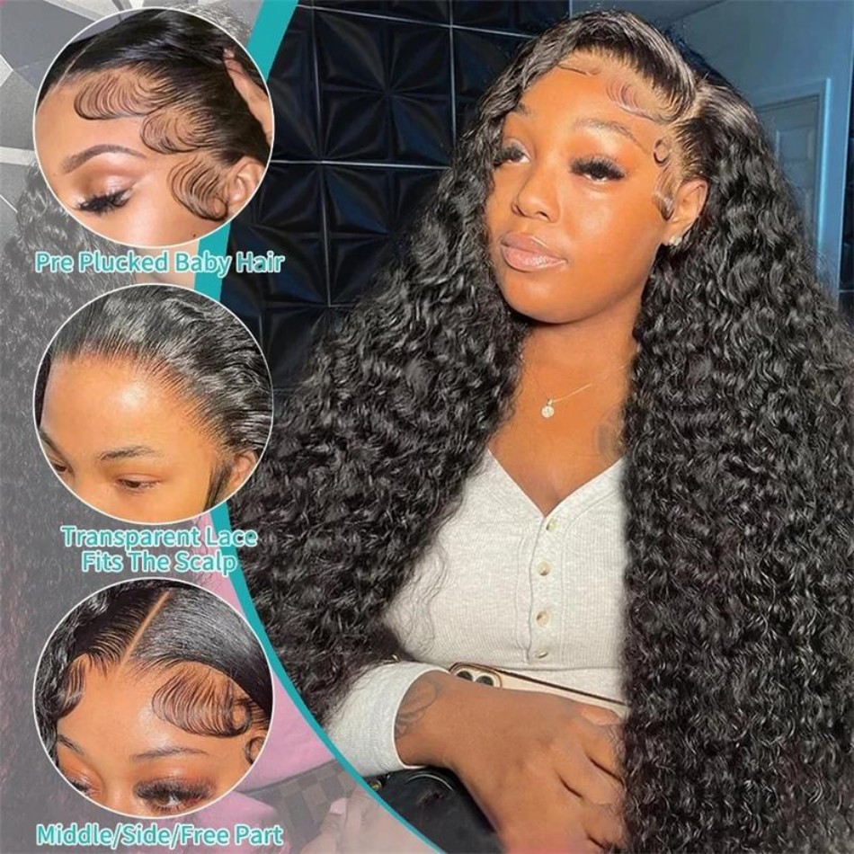30 Inch Deep Wave Lace Front W - Hd Lace Frontal Wig Human Hair Pre Plucked review and price