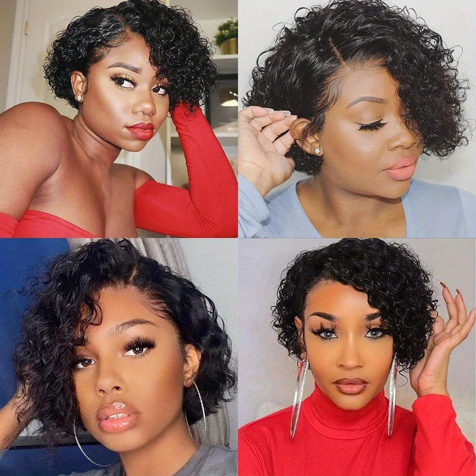 Short Curly 13x1 Lace Curly Pi - Glueless Wear And Go Human Hair Wig review and price