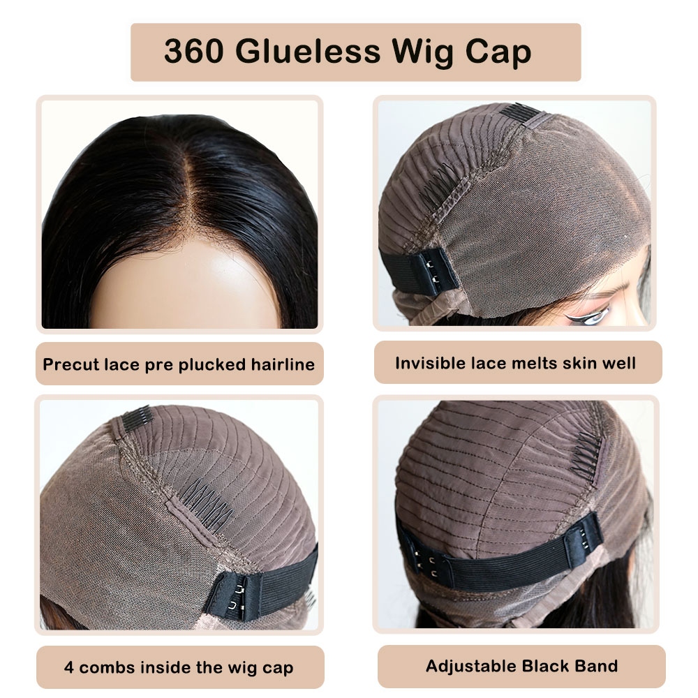 Brazilian Pre Cut Bone Straigh - Lace Front Wigs review and price