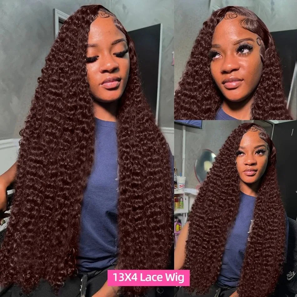 Curly Lace Front Wig Chocolate - Hd Lace Frontal Wig Human Hair Pre Plucked review and price